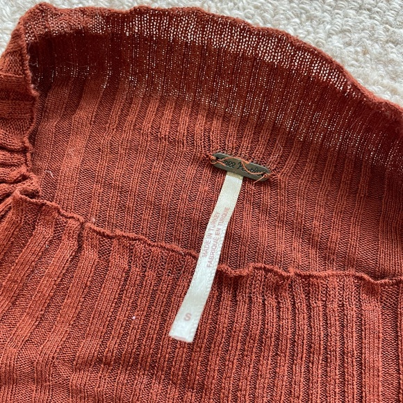 Free People Rust Ribbed Jumpsuit - Picture 3 of 4